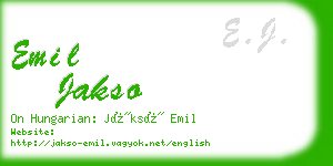 emil jakso business card